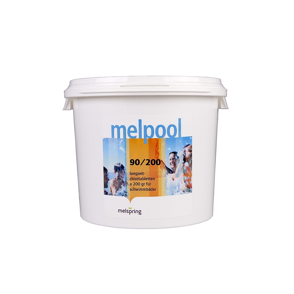Melpool 90/200g langsam lösliche Chlortabletten ab 30m³ Pools - Schnäppchen / Bruchware