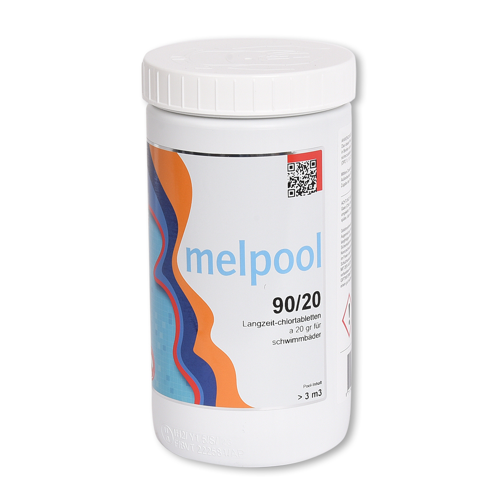 Melpool 90/20g langsam lösliche Chlortabletten bis 30m³ Pools