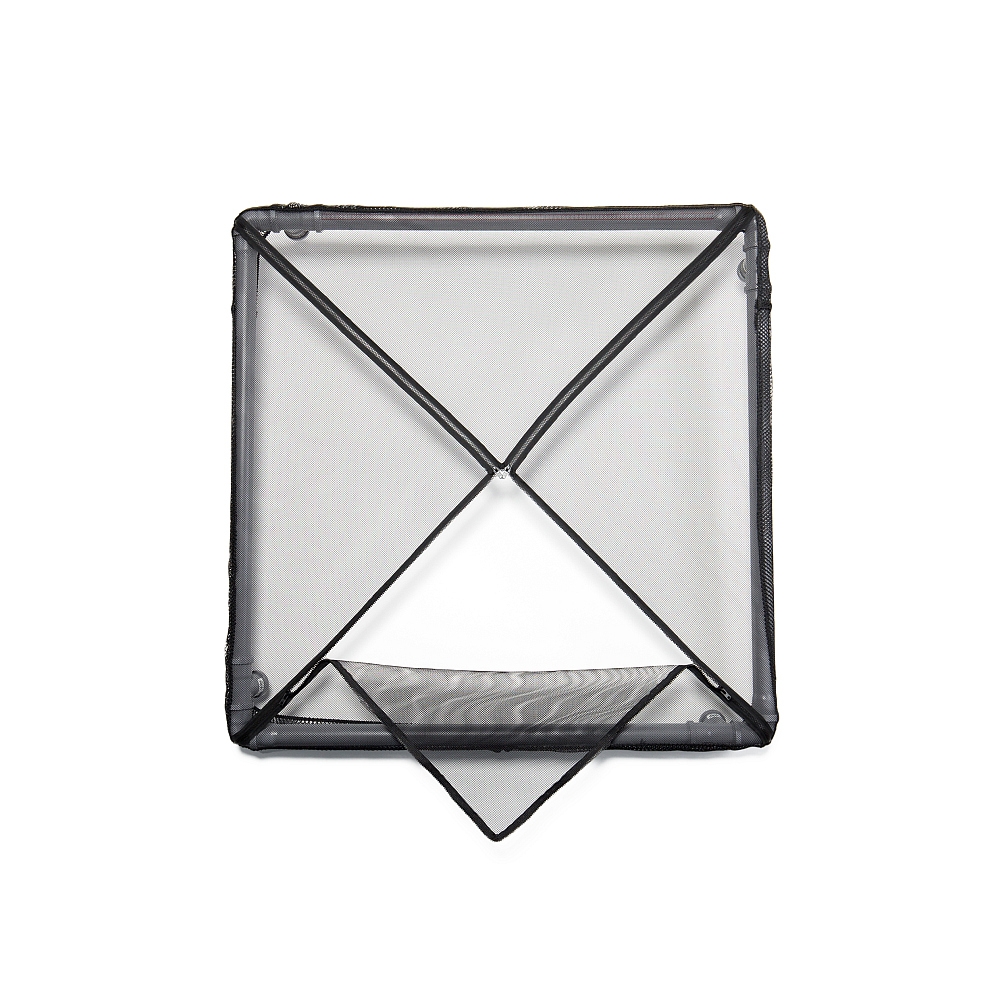 Gehegeabdeckung schwarz, 115 x 115 cm inkl. 4 Reißverschlüsse, 3 mm